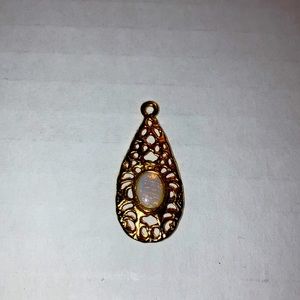 Gorgeous Filigree Pendant with Opal Center